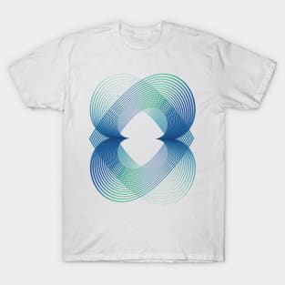 Geometric abstract blue Modern T-Shirt